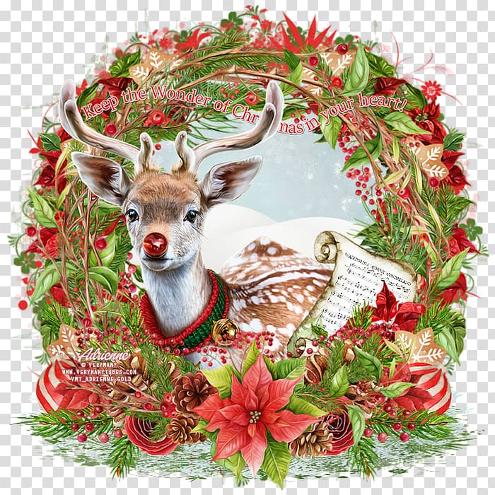 Reindeer Rudolph December Christmas ornament Whimsical, Reindeer transparent background PNG clipart