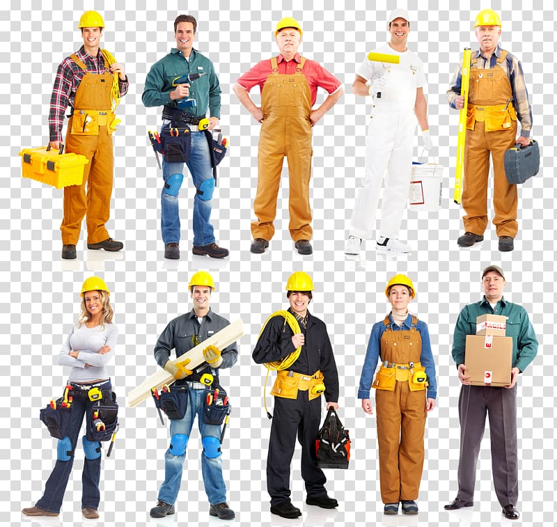 ten engineers, Architectural engineering Construction worker Building General contractor , Industrial Worker transparent background PNG clipart
