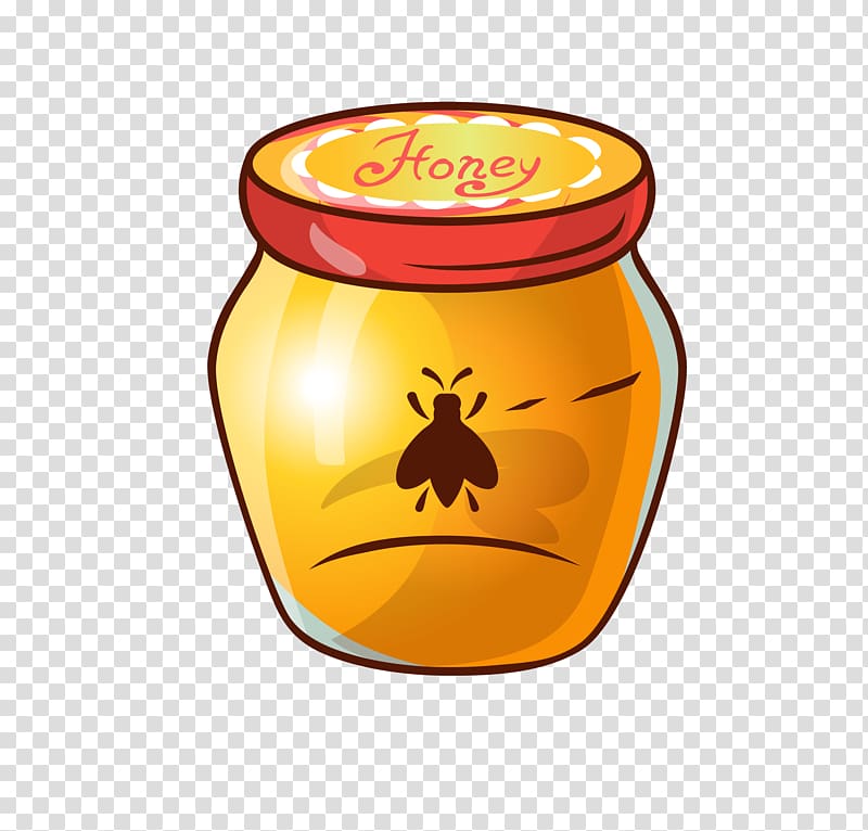 Honey bee Honey bee Jar, honey jar material transparent background PNG clipart