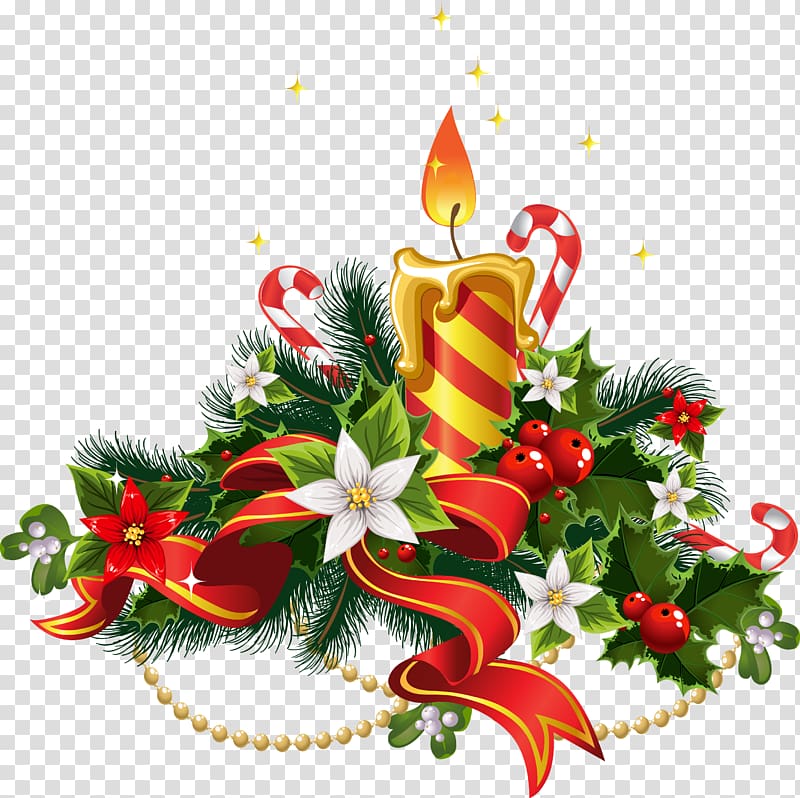 christmas candles transparent background PNG clipart