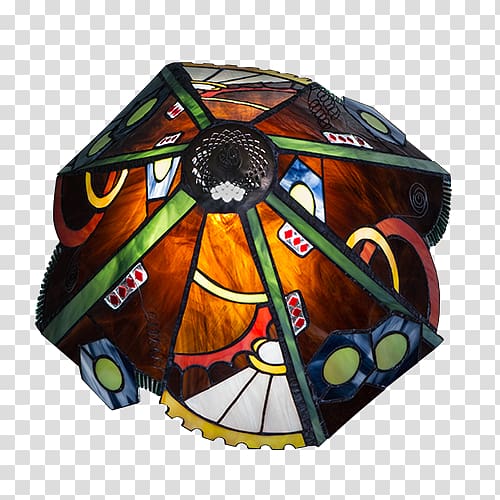 Stained glass Tiffany lamp Steampunk Lamp Shades, Glass Top View transparent background PNG clipart