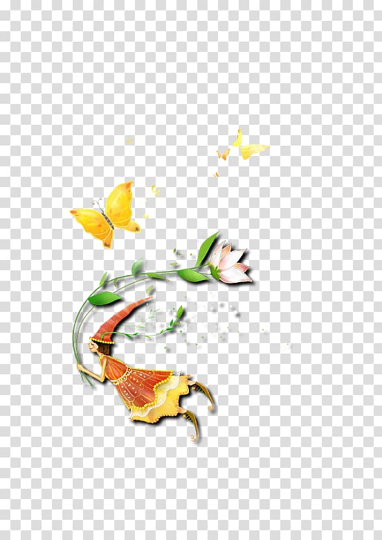 Butterfly , Cute cartoon villain beautiful butterfly flower fly foliage transparent background PNG clipart