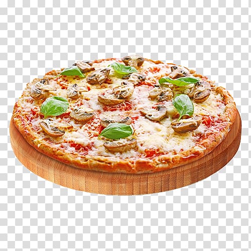 Pizza Fast food Take-out Italian cuisine Ham, Delicious Pizza transparent background PNG clipart