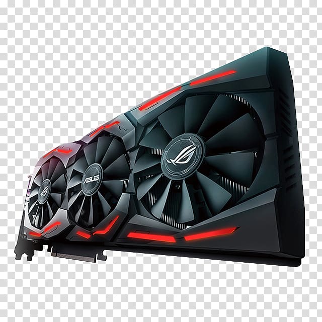 Video card GeForce Republic of Gamers Nvidia Asus, heat sink transparent background PNG clipart
