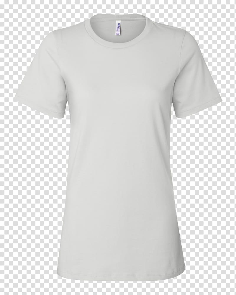 T-shirt Neckline Crew neck Sleeve, white short sleeve transparent background PNG clipart