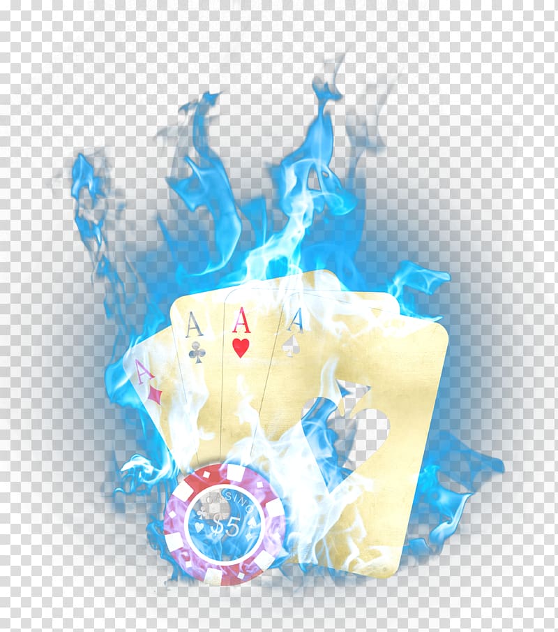 Ace playing cards illustration, Poker Playing card Gambling Casino token Gambler, Blue Fire Card transparent background PNG clipart