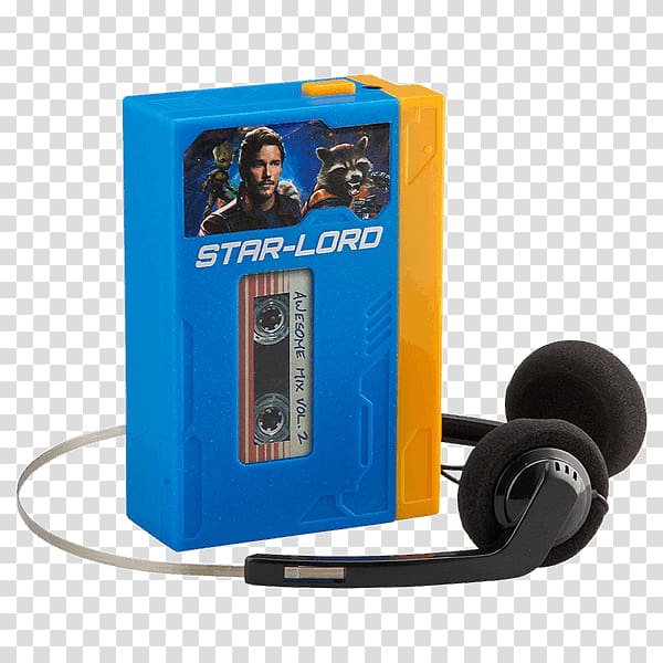 Star-Lord Walkman Guardians of the Galaxy: Awesome Mix Vol. 1 Compact Cassette Boombox, Walk man transparent background PNG clipart