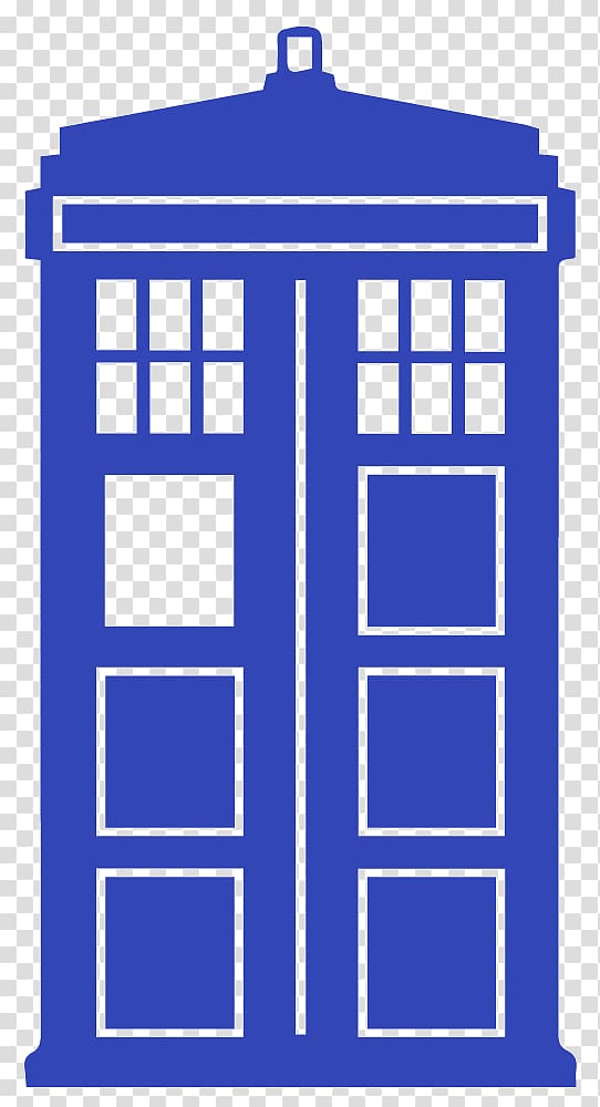 blue telephone booth artwork, Tenth Doctor TARDIS Silhouette Eleventh Doctor, doctor who transparent background PNG clipart