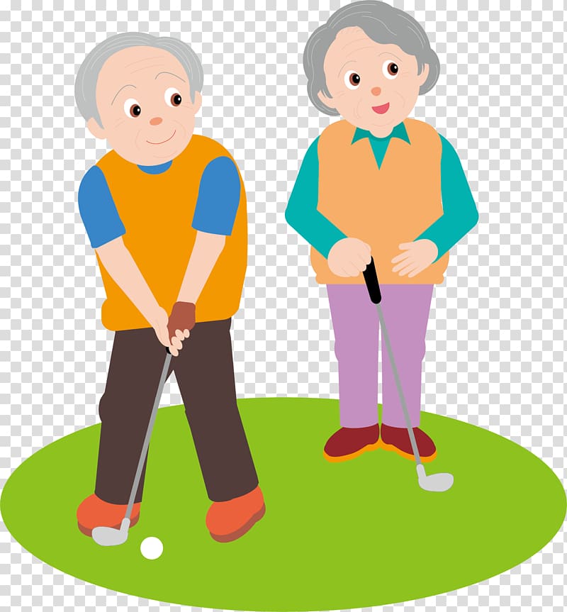 Golf Old age , play the man transparent background PNG clipart