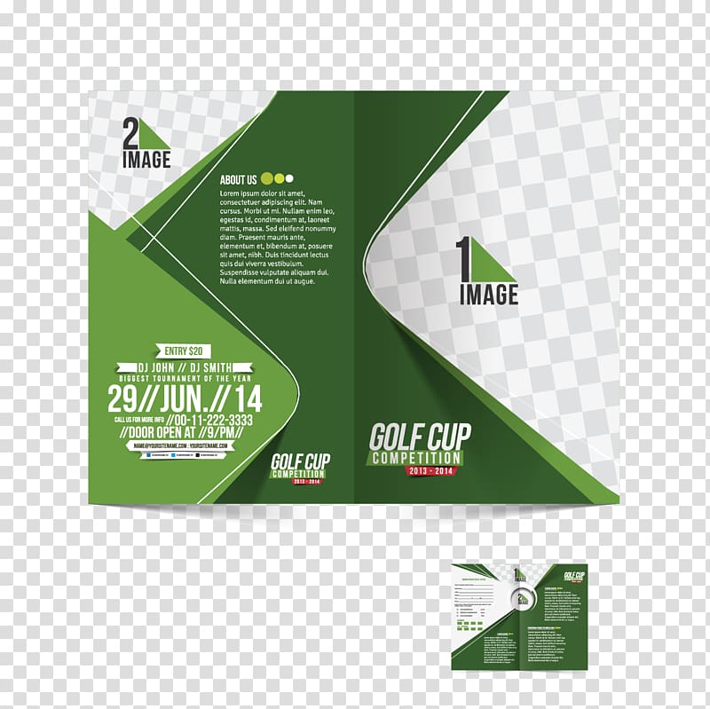 golf cup poster, Brochure Golf Illustration, brochure transparent background PNG clipart