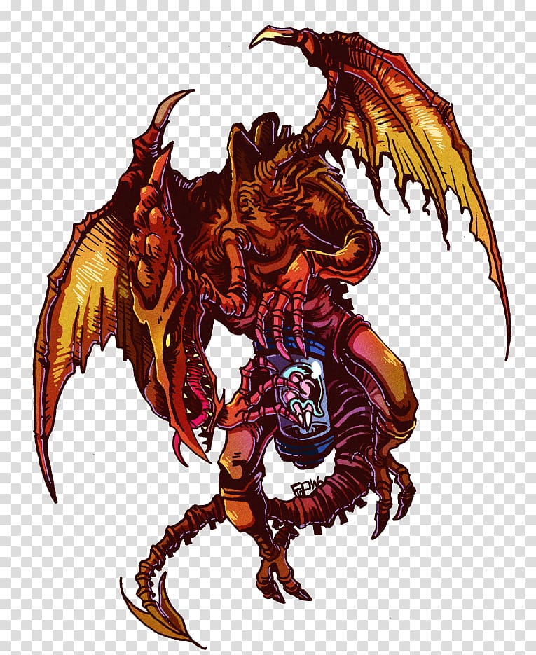 Metroid: Other M Super Metroid Metroid Fusion Ridley Dragon, dragon transparent background PNG clipart