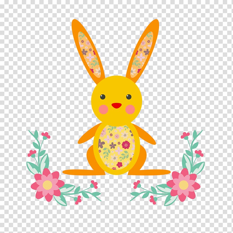 Easter Bunny European rabbit Easter egg, Easter cute rabbit transparent background PNG clipart
