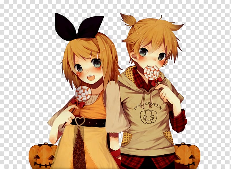 Kagamine Rin/Len Happy Halloween! Vocaloid Trick-or-treating, Halloween transparent background PNG clipart