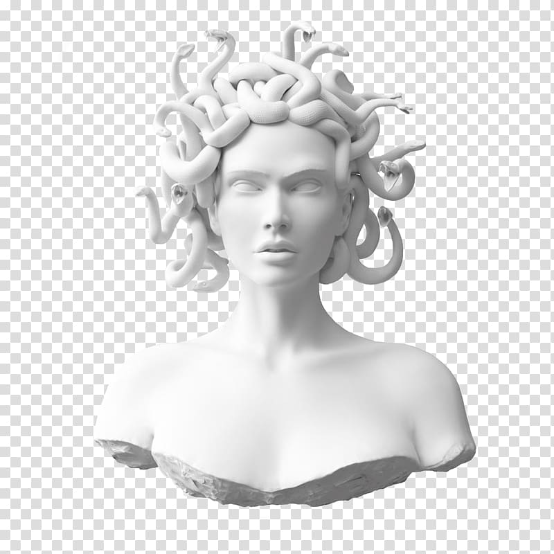Foamo Medusa Gorgon City Sirens, greek bust transparent background PNG clipart