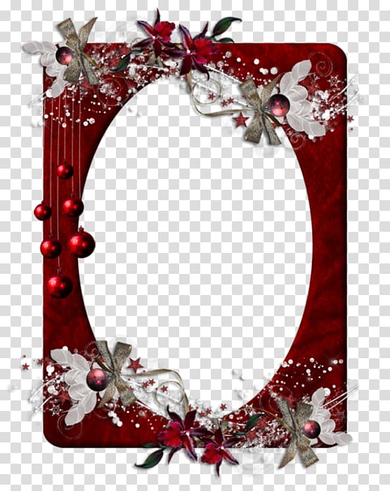 Christmas ornament Frames Flower, christmas transparent background PNG clipart