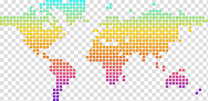 World map Illustration, Mosaic World Map transparent background PNG clipart