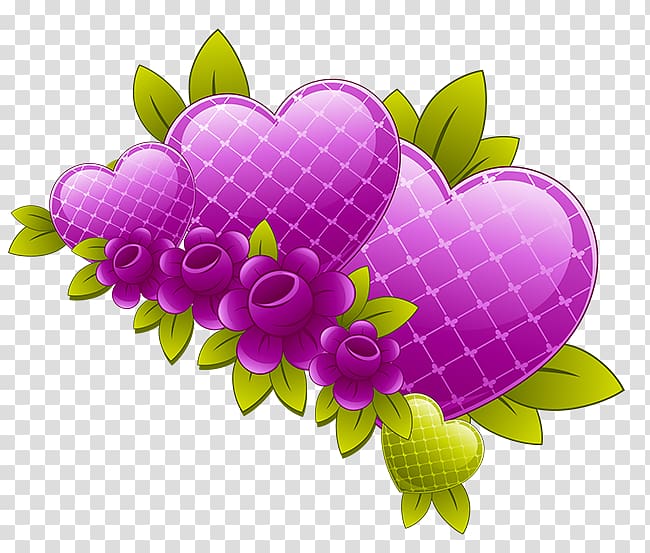 Floral design Heart Mauve Love , others transparent background PNG clipart