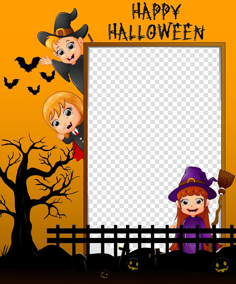 Halloween costume Illustration, Halloween Border transparent background PNG clipart