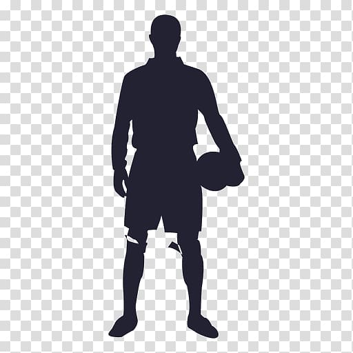 Football player, playing soccer silhouette figures material transparent background PNG clipart