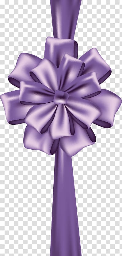 Ribbon Purple Icon, Purple ribbon bow transparent background PNG clipart