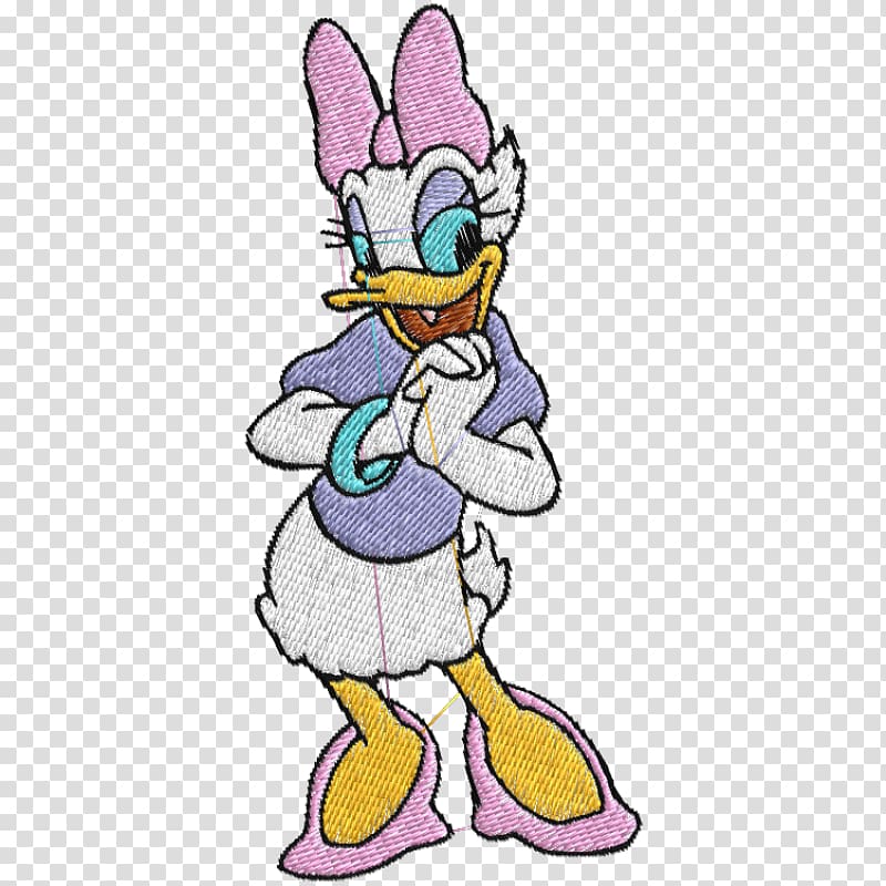 Daisy Duck Embroidery Mickey Mouse Easter Bunny Aixovar, mickey mouse transparent background PNG clipart