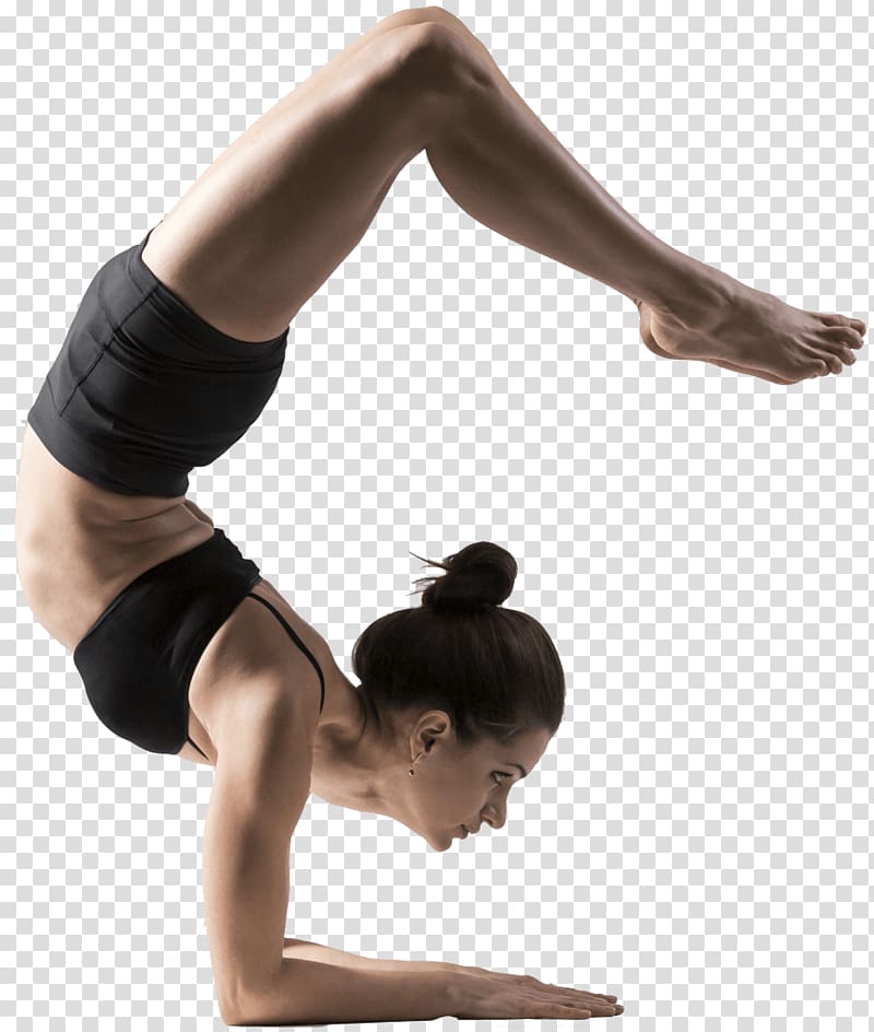 woman balancing her body using her arms, Yoga Acrobatic transparent background PNG clipart