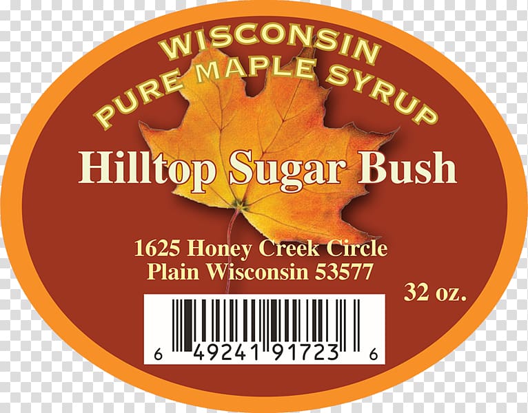 Sugar Bush, Wisconsin Plain Label Maple syrup, sugar transparent background PNG clipart