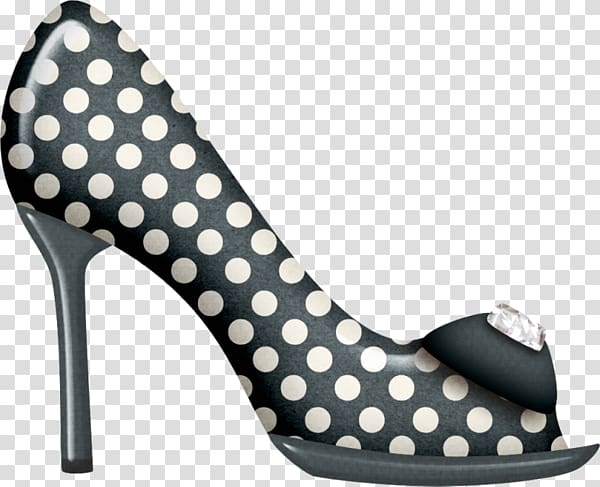 High-heeled footwear Shoe Illustration, Ms. dot high heels transparent background PNG clipart