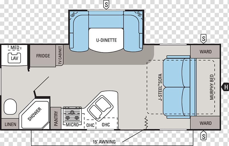 Caravan Jayco, Inc. Floor plan Campervans, double bed transparent background PNG clipart