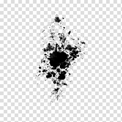 Painting Black and white Monochrome , paint smudge transparent background PNG clipart