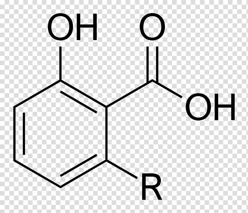 Salicylic acid Structural formula Chemical substance Chemical compound, others transparent background PNG clipart