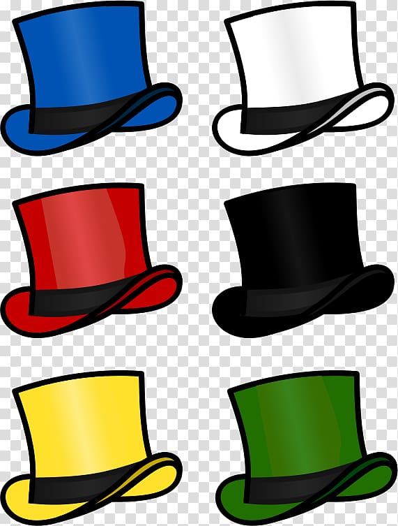 Six Assorted Color Bucket Hats Art Six Thinking Hats Top Hat