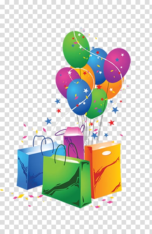 Euclidean Shopping, Balloon shopping bags transparent background PNG clipart