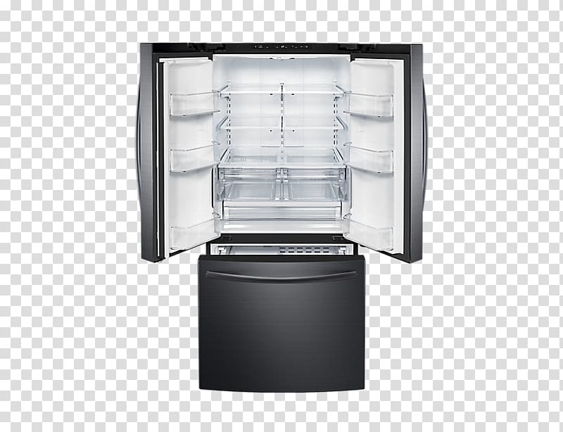 Samsung RF220NCTA Refrigerator Inverter compressor Stainless steel, refrigerator transparent background PNG clipart