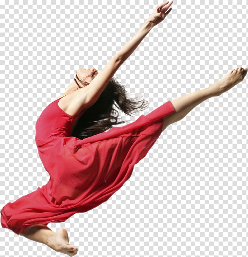Dance studio Modern dance Dance troupe, jump-woman transparent background PNG clipart