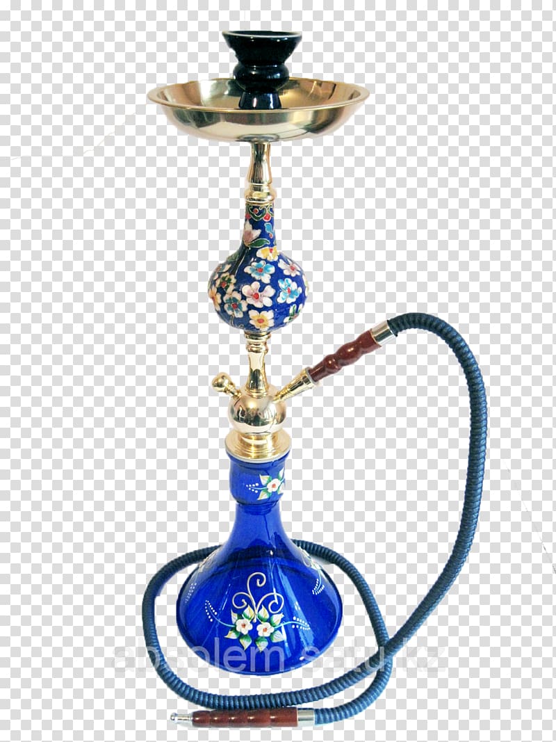 Cobalt blue Odnoklassniki Glass Hookah Brass, shisha transparent background PNG clipart