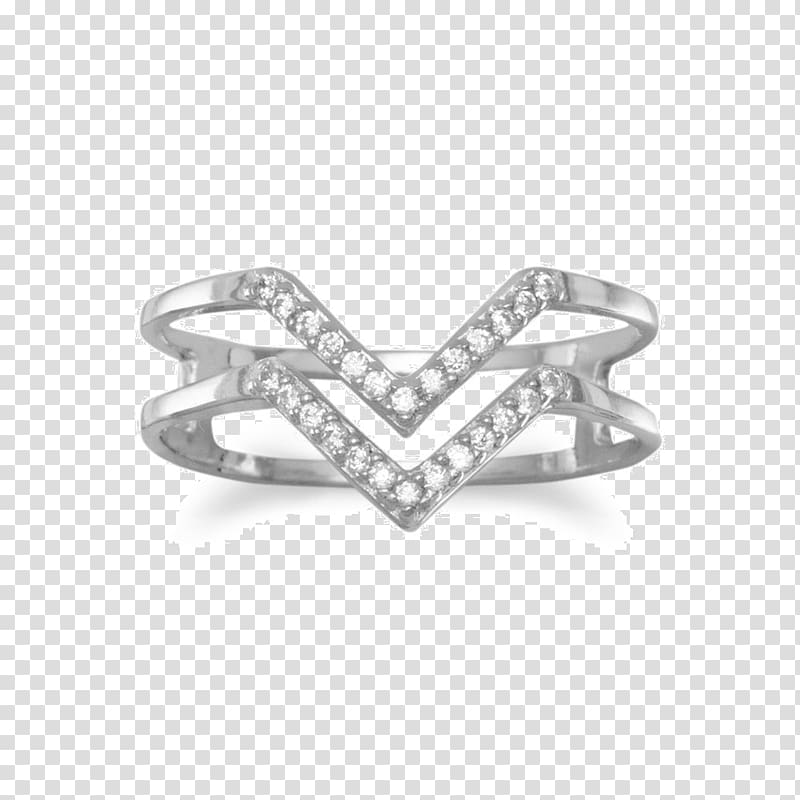 Ring Silver Cubic zirconia Rhodium Plating, ring transparent background PNG clipart