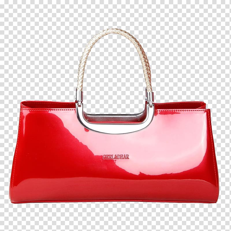 Handbag Leather, Ms. Liang Pi red bag design transparent background PNG clipart