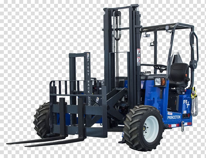 Forklift Telescopic handler Heavy Machinery Piggyback, back of fork transparent background PNG clipart