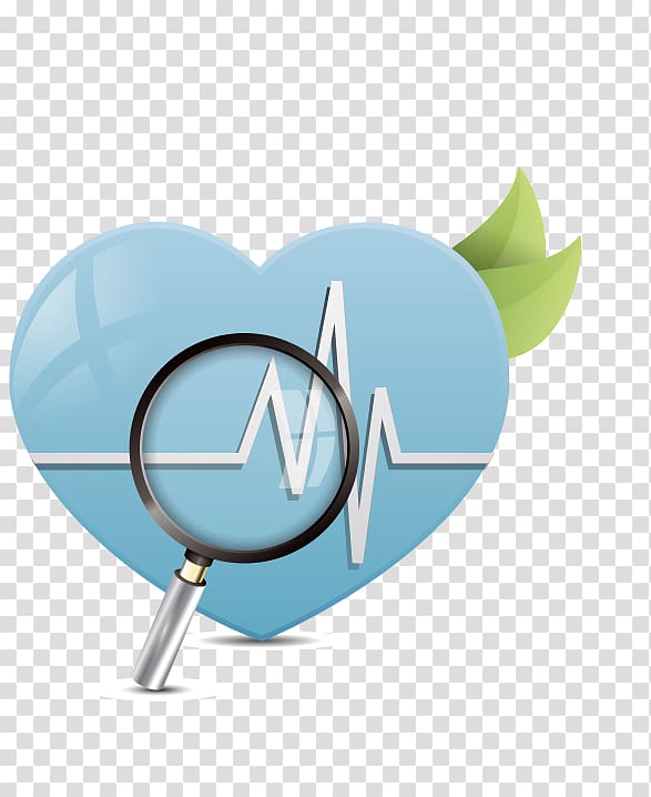 Electrocardiography Flat design Icon, Blue heart-shaped pattern transparent background PNG clipart