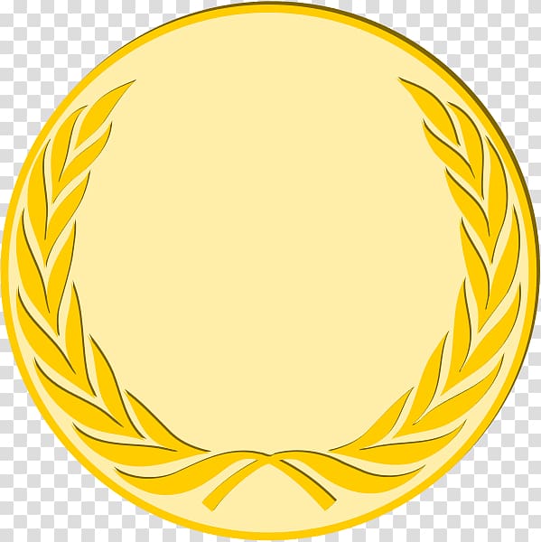 Gold medal Laurel wreath , medal transparent background PNG clipart