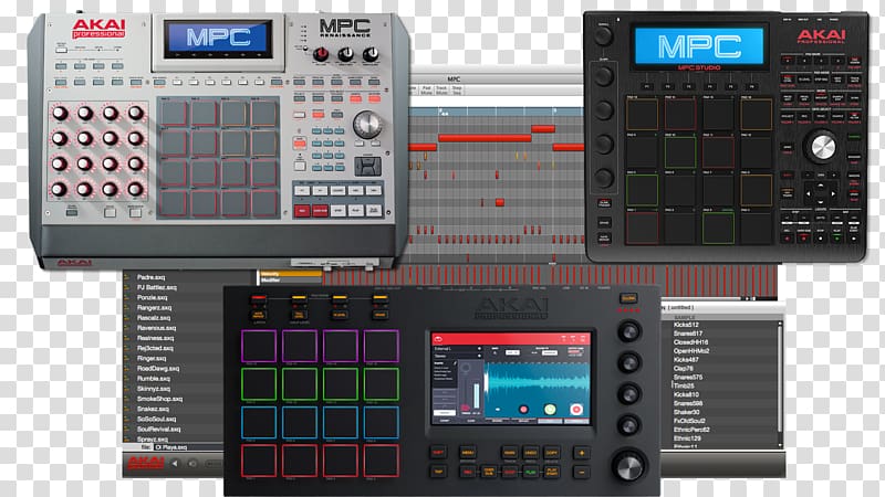 Akai MPC Renaissance Music Production Controller Music Producer Akai MPC Studio Music Production Controller, Hachikuji transparent background PNG clipart