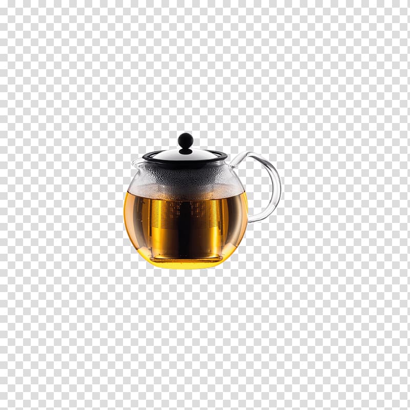 ASSAM Teapot 1 L, White Bodum Kettle, tea transparent background PNG clipart