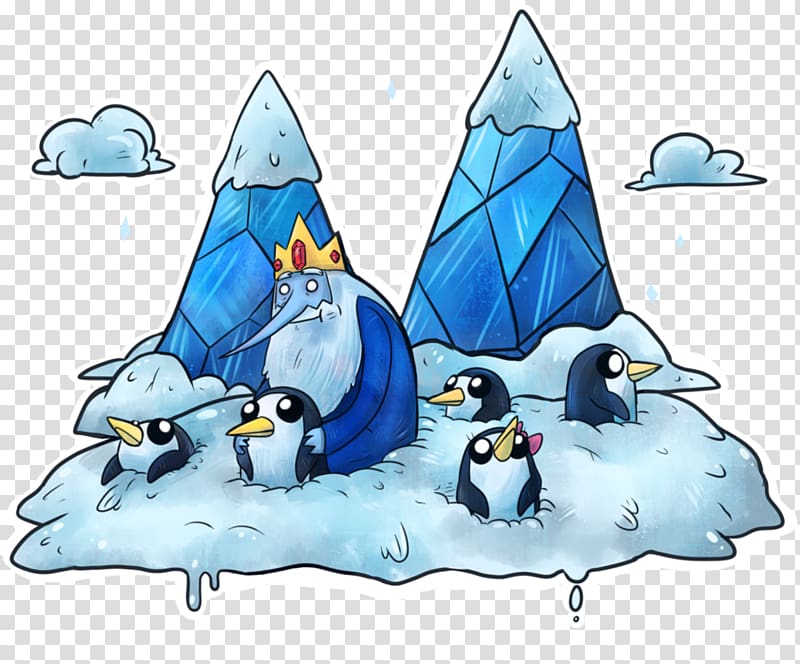 Ice King Finn the Human Jake the Dog Fan art, King Penguin transparent background PNG clipart