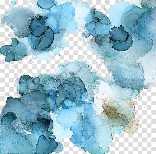 blue abstract painting, Watercolor painting Blue, Light blue watercolor water droplets transparent background PNG clipart