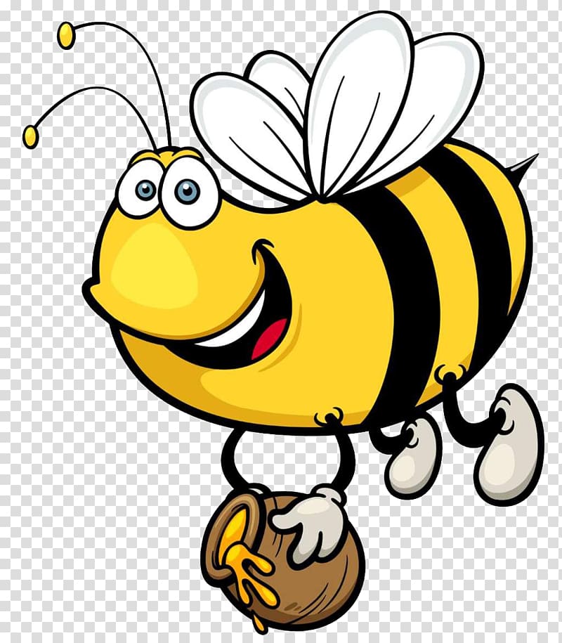 Honey bee Insect Cartoon, bee transparent background PNG clipart