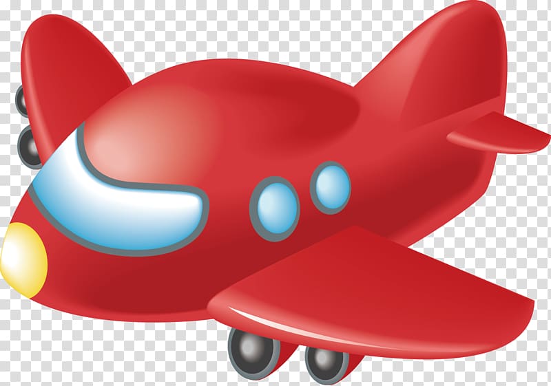 red airplane illustration, Airplane Car , toy,aircraft,rocket,truck,car,Cartoon toys transparent background PNG clipart