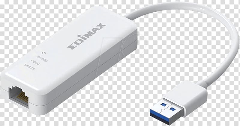Network Cards & Adapters Edimax USB 3.0 Gigabit Ethernet Adapter Edimax USB 3.0 Gigabit Ethernet Adapter, Network Interface Controller transparent background PNG clipart