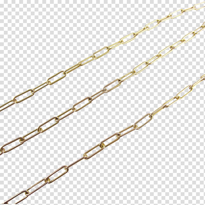 Chain Paper clip Colored gold, chain transparent background PNG clipart