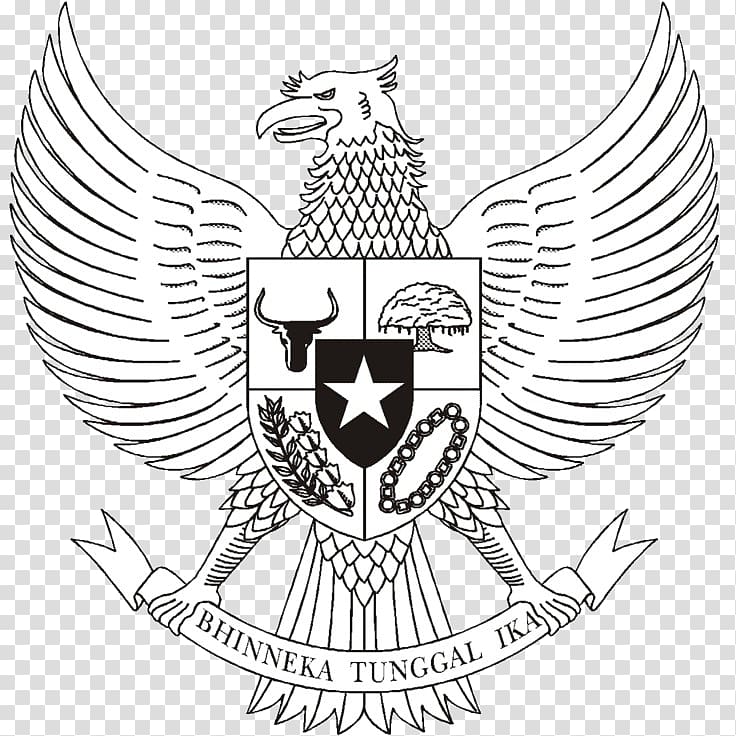 Bhinneka Tunggal Ika logo, National emblem of Indonesia Garuda Pancasila Symbol, symbol transparent background PNG clipart
